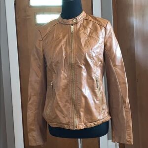 Kenneth Cole reaction tan bomber jacket